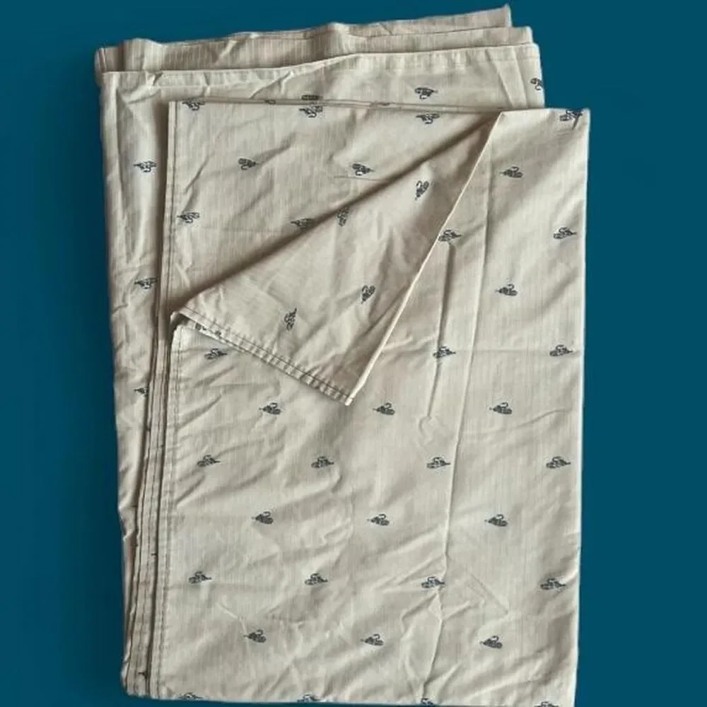 RARE VINTAGE 70's Fishing Lure Cotton Blend Twin Flat Sheet By Cannon Fieldcrest